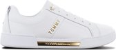 Tommy Hilfiger Branded Outsole - Dames Sneakers Sport Casual Schoenen Wit-Gold FW0FW05217-YBR - Maat EU 41 UK 7