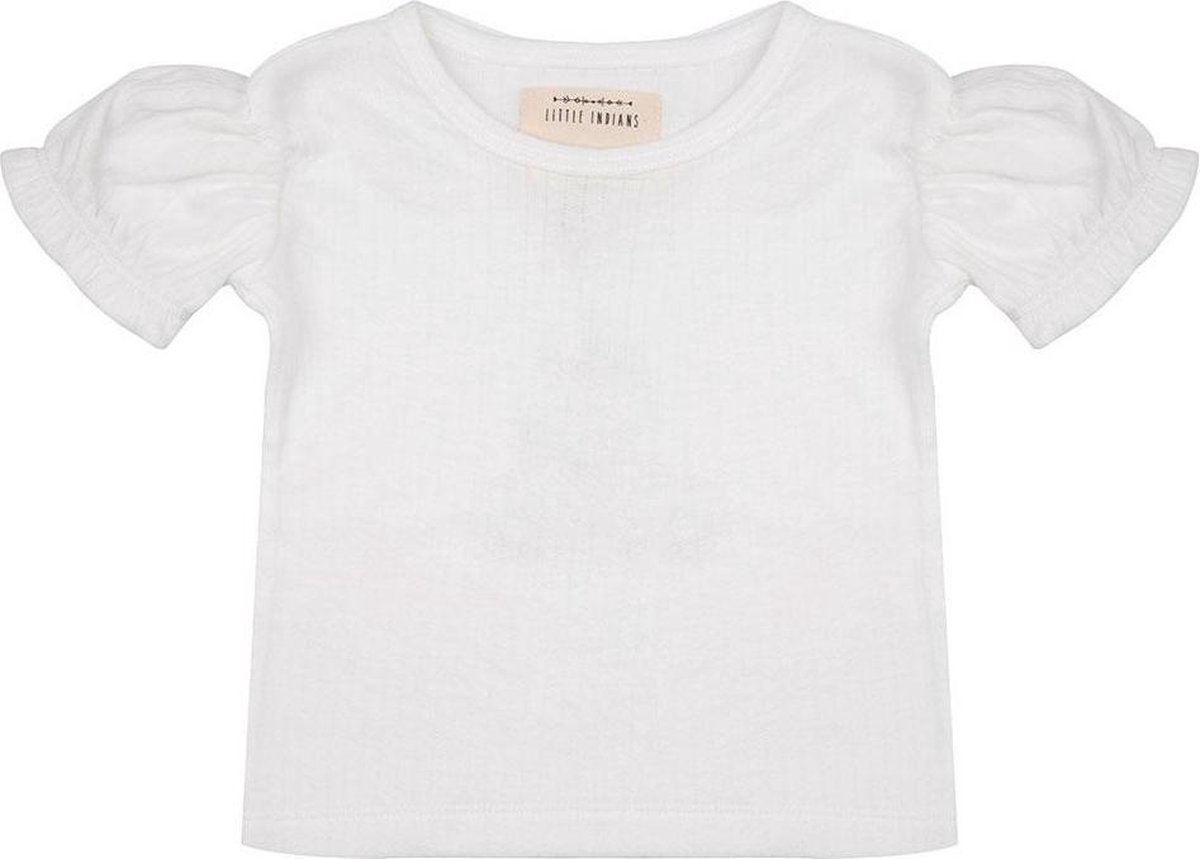 Little Indians Shirt Ruffle Meisjes Katoen Wit Maat 122