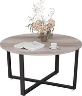 Koffietafel rond, salontafel, stabiel stalen frame, eenvoudige montage, industrieel ontwerp, groen-zwart LCT088B02