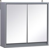 Spiegelkast - Spiegel - Badkamerkast - Wandspiegel - Badkamermeubel - B48 x D14.5 x H45 cm