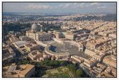 Luchtfoto van de Sint-Pieter in Vaticaanstad, Rome - Foto op Akoestisch paneel - 150 x 100 cm