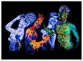 Body painted bodies - Foto op Akoestisch paneel - 200 x 150 cm