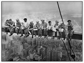 Lunch atop a Skyscraper - Foto op Akoestisch paneel - 120 x 90 cm