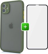SafeCase - iPhone 11 hoesje - shock Proof met camera bescherming - hoes sase cover - groen + Gratis iPhone 11 screenprotector glas
