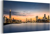Skyline London sunset Aluminium 30x20 cm - petit - Tirage photo sur Aluminium (décoration murale métal)