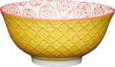 Kitchencraft Kom Yellow Floral 15,7 X 7,5 Cm Keramiek Okergeel