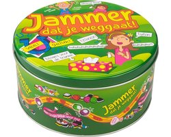 Snoep - Snoeptrommel - Jammer dat je weggaat - Gevuld met Snoep - In cadeauverpakking met gekleurd lint