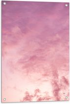 Tuinposter – Roze Wolken Hemel - 60x90cm Foto op Tuinposter  (wanddecoratie voor buiten en binnen)
