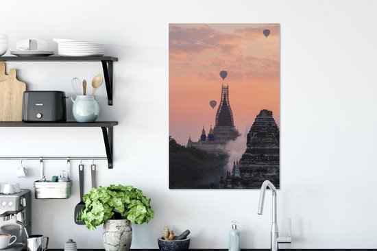 Ananda crépuscule temple Bagan toile 60x90 cm - impression photo sur toile peinture Décoration murale salon / chambre à coucher) / villes d' Asie Peintures Toile