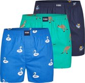 Happy Shorts 3-Pack Wijde Boxershorts Animals -  XL