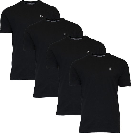 4-Pack Donnay T-shirt (599008) - Sportshirt - Heren - Black (020) - maat XXL