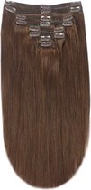Remy Human Hair extensions straight 20 - brown 4#