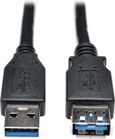 Tripp-Lite U324-003-BK USB 3.0 SuperSpeed Extension Cable - USB-A to USB-A, M/F, Black, 3 ft. (0.9 m) TrippLite