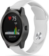 Siliconen Smartwatch bandje - Geschikt voor  Garmin Vivoactive 3 sport band - wit - Horlogeband / Polsband / Armband