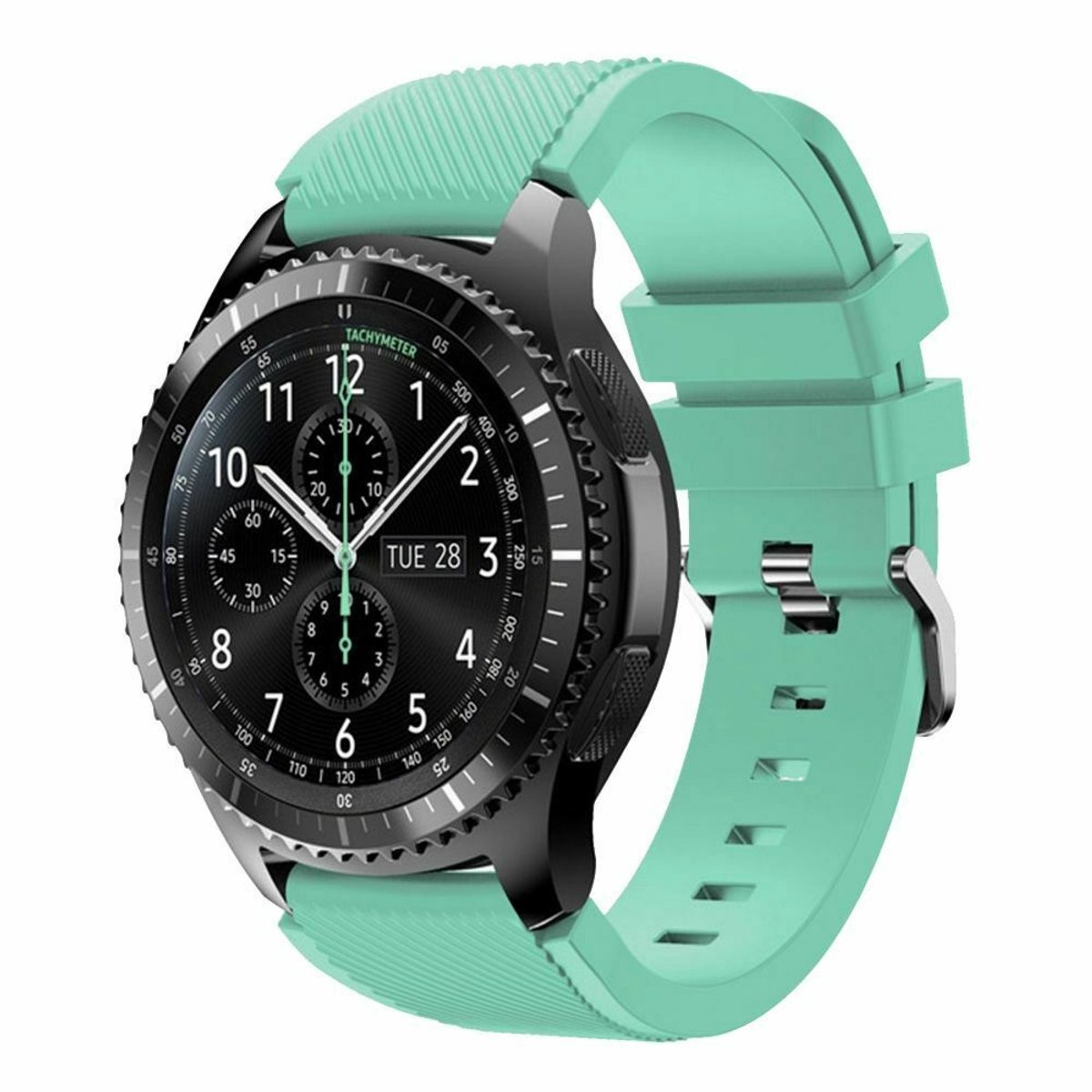 Siliconen bandje geschikt voor Samsung Galaxy Watch - 46mm - aqua