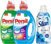 Persil Active Gel Color + Universal & Silan Wasverzachter Voordeel Pakket