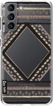 Casetastic Samsung Galaxy S21 4G/5G Hoesje - Softcover Hoesje met Design - Oriental Stripes Print