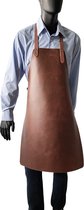 Schort - BBQ Schort - Leer - Lichtbruin Leren schort - Lederen kookschort - 84 x 60 cm - Arrigo