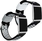 kwmobile 2x armband voor Huawei Watch Fit - Bandjes voor fitnesstracker in zwart / grijs / zwart / wit