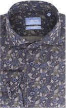Overhemd flannel bloemen print - Tailored Fit