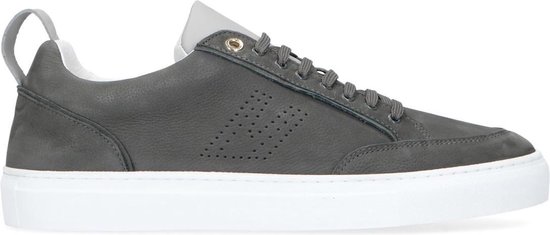 Van Lier - Heren - Grijze leren sneakers - Maat 42 | bol.com