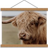Schoolplaat – Buffel  - 40x30cm Foto op Textielposter (Wanddecoratie op Schoolplaat)
