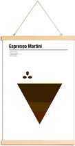 JUNIQE - Posterhanger Espresso Martini - minimalistisch -20x30 /Bruin