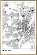 JUNIQE - Poster met kunststof lijst München -40x60 /Wit & Zwart