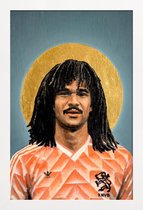 JUNIQE - Poster in houten lijst Football Icon - Ruud Gullit -30x45
