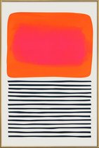 JUNIQE - Poster met kunststof lijst Sunset Ripples -40x60 /Oranje &