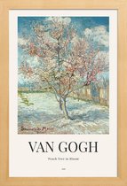 JUNIQE - Poster met houten lijst Van Gogh - Roze perzikbomen (Souvenir