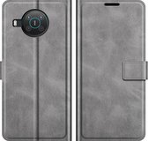 Deluxe Book Case - Nokia X10 / X20 Hoesje - Grijs