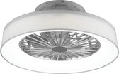 LED Plafondlamp met Ventilator - Plafondventilator - Torna Farali - 30W - Aanpasbare Kleur - Afstandsbediening - Dimbaar - Rond - Mat Wit - Kunststof