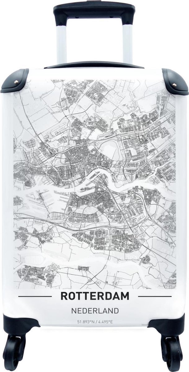 Valise - Plan de la ville de Rotterdam - 35x55x20 cm - Bagage à Bagage à  main - Trolley | bol.com