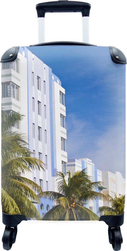 Koffer - Art Deco gebouwen achter palmbomen in het Art Deco District in  Miami - Past... | bol.com