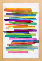 JUNIQE - Poster in houten lijst Colorful Stripes 1 -40x60 /Kleurrijk