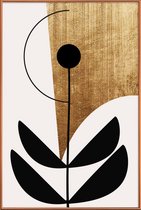 JUNIQE - Poster met kunststof lijst Nara Nero -40x60 /Zwart