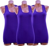 2 Pack dames hemd - Extre Lang - 100% katoen - Donkerblauw - Maat XL