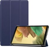 Hoes Geschikt voor Samsung Galaxy Tab A7 Lite Hoes Luxe Hoesje Book Case - Hoesje Geschikt voor Samsung Tab A7 Lite Hoes Cover - Donkerblauw