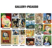 Pablo Picasso Schilderijen Stickers | Set van Stickers | Meerdere Stickers | Beste Werken van Pablo Picasso | Mensen Gezichten Portretten Surrealistisch Landschappen | Bullet Journal | Journalling | Stickers Plakken