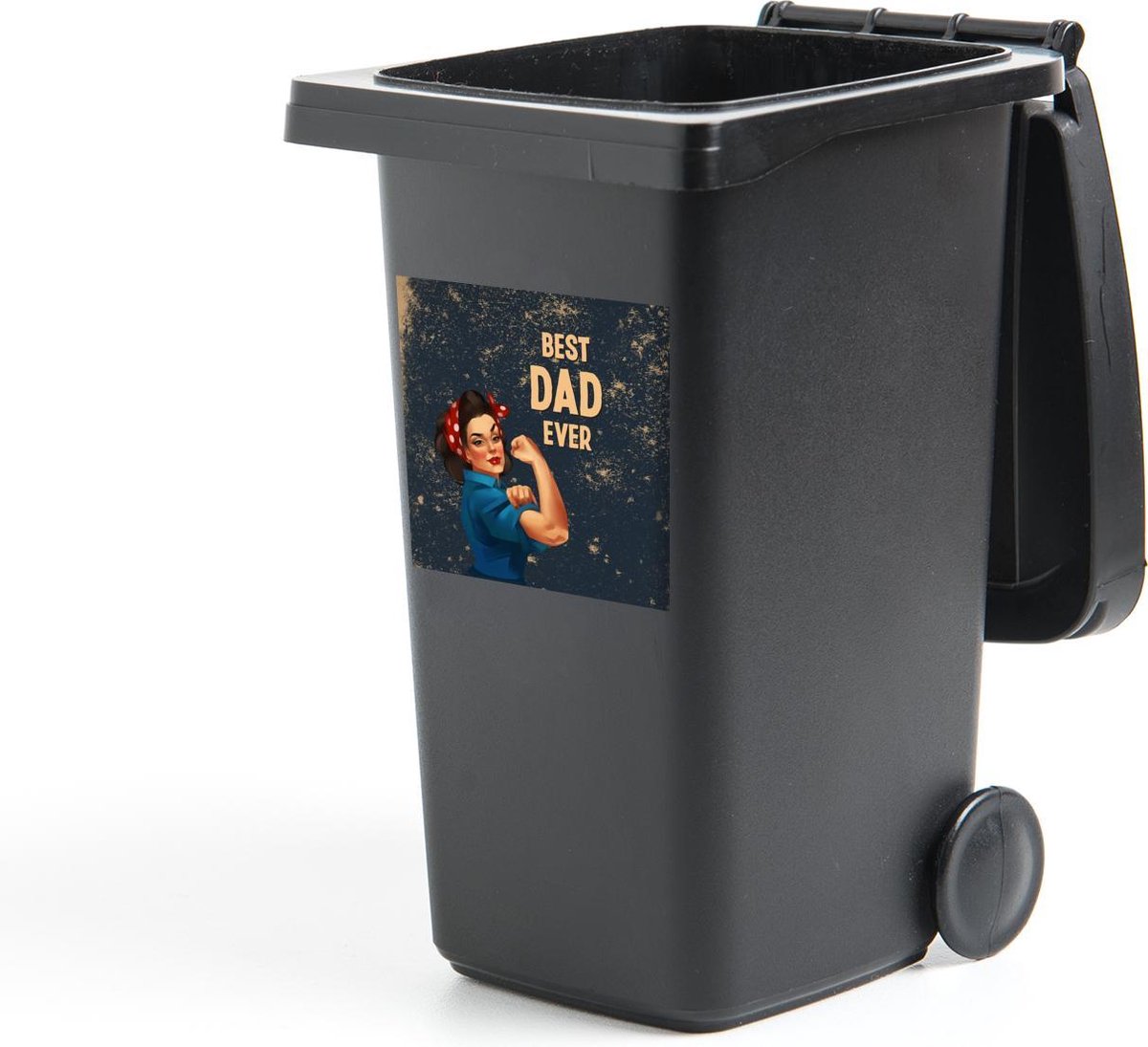 Container sticker Vaderdag - Best dad ever - Spreuken - Quotes - 40x40 cm - Kliko sticker