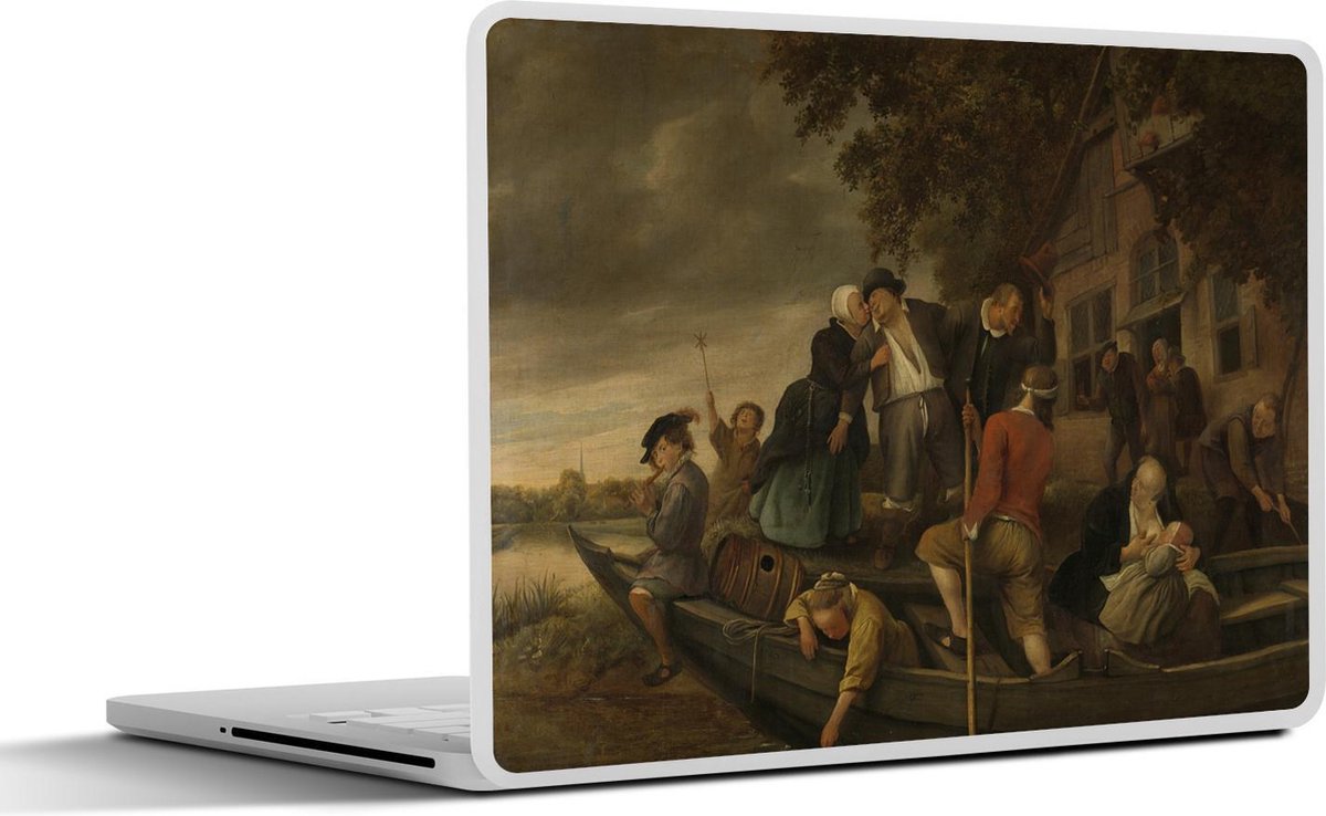 Laptop sticker - 15.6 inch - Het vrolijk huiswaartskeren - Jan Steen - 36x27,5cm - Laptopstickers - Laptop skin - Cover