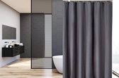 Su.B.dgn Douchegordijn 120x180 anti schimmel polyester badkamer douchegordijn wasbaar met 12 ringen | Grijs