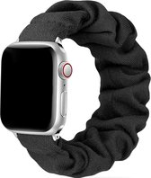 Wabando bandje Scrunchie Cindy Coal compatibel met Apple Watch 45/44/42 mm - maat S/M