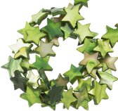 Schelp Kralen Ster (11  mm) Green (38 Stuks)