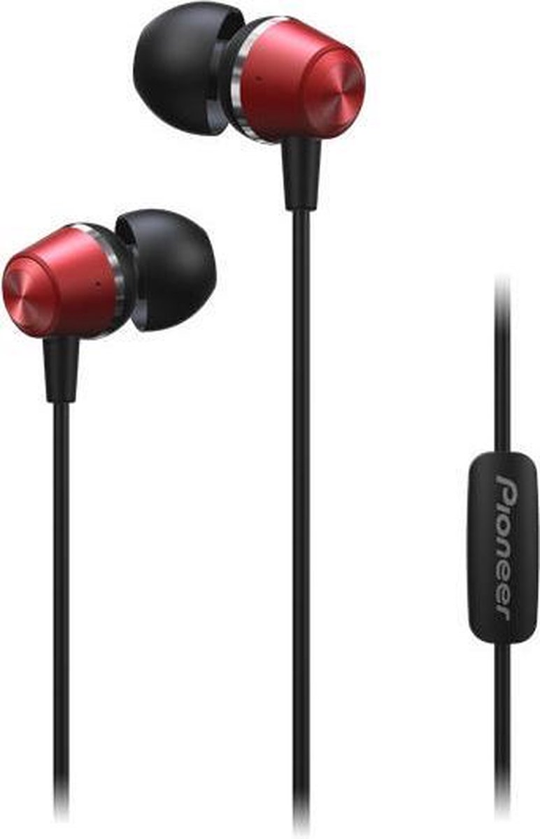 Pioneer SE-QL2T Headset Bedraad In-ear Oproepen/muziek Zwart, Rood