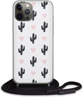 iPhone 12 Pro hoesje met koord - Cactus | Apple iPhone 12 Pro case |