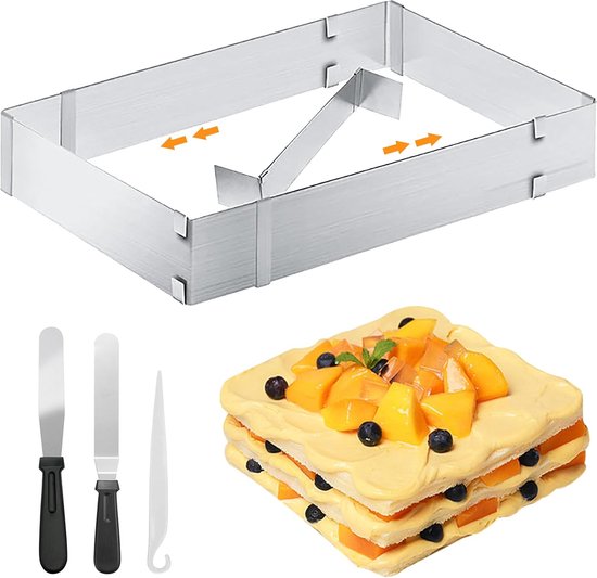 RANJIMA Rechthoekige bakvorm met acryldeksel, mousse