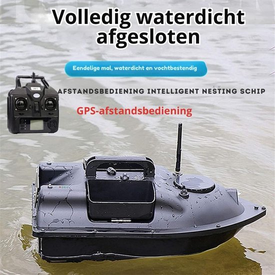 Voerboot Karper - Professionele Voerboot Met 2 Kg Laadvermogen - 3 Laadbakken - Inclusief Accu - 2 Propellers - Baitboat Met Afstandsbediening Draadloos 500 Meter - Met Cruise Control - Visspullen Accesoires van Merkloos — afbeelding 2