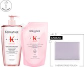 Kérastase Genesis Duo Avantage + Cadeau - Shampooing 500 ml & Recharge 500 ml + Pochette Plate Cadeau - Anti-chute